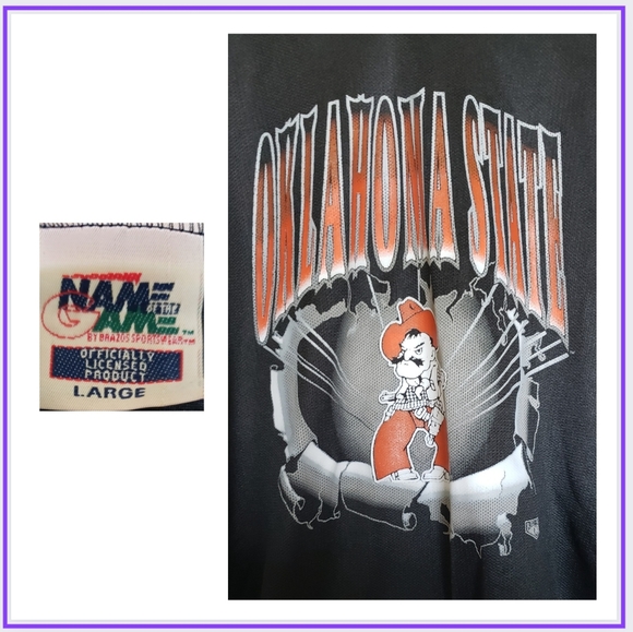 🔥VINTAGE~OKLAHOMA STATE JERSEY - Picture 3 of 3